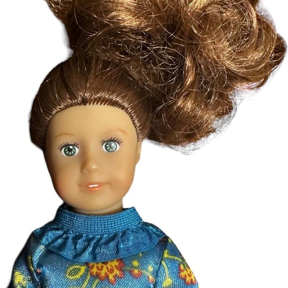 American Girl Mini Doll 6" Small Felicity Merriman Green Eyes Blue Dress - Picture 5 of 15